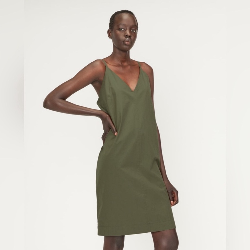 EVERLANE POPLIN SLIP DRESS